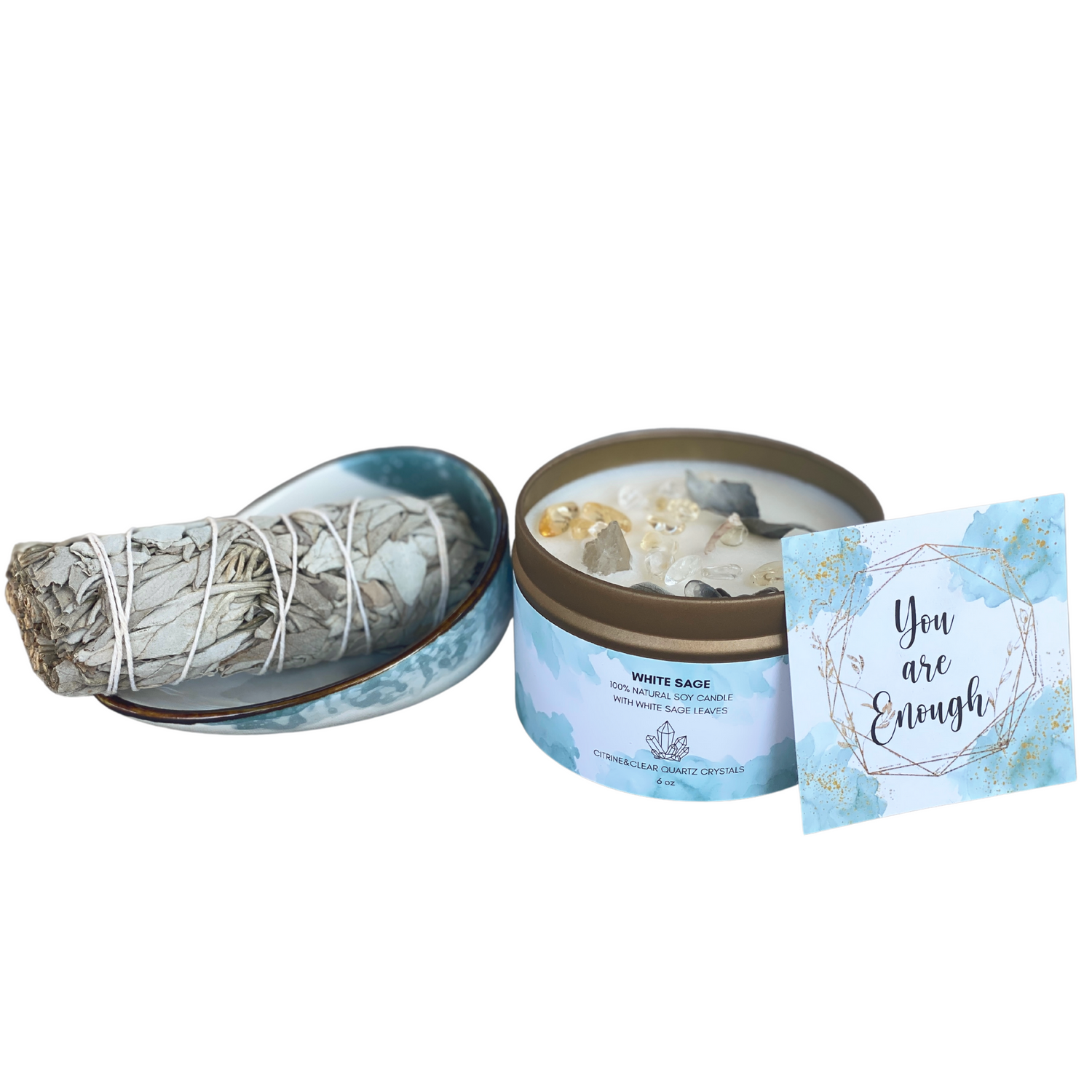 Crystal Candle and White Sage Kits